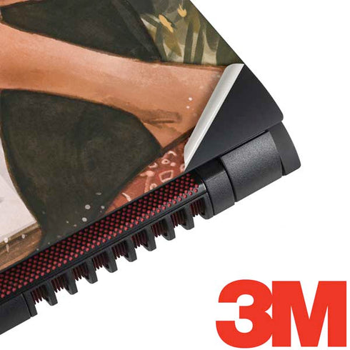 Cozy Autumn Library Witch with Cat and Coffee by Ivy Dolamore Dell Inspiron Skin